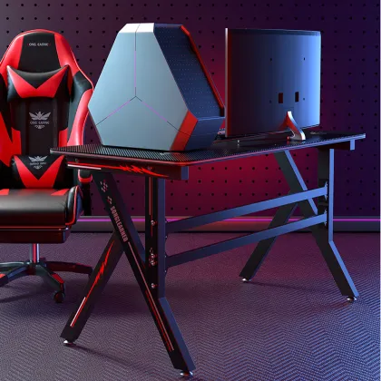 Black Gaming Desktop Computer on Office Desk