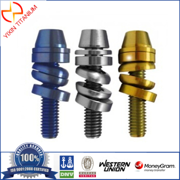 Colored Ti Fastener for Bike Use