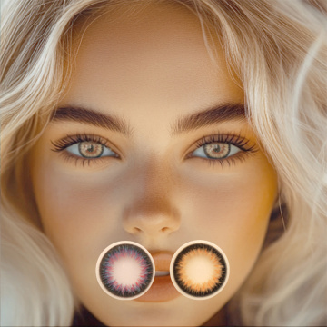 Custom sample contact lenses come in 2 colors