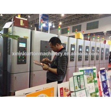 2015 hot sale Multi-color flexo printing slotting and die-cutting machine, automatic paper feeding