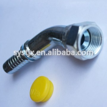 carbon steel high pressure rubber hose crimped end fitting
