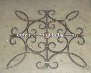Decorative door patent insert and iron grill