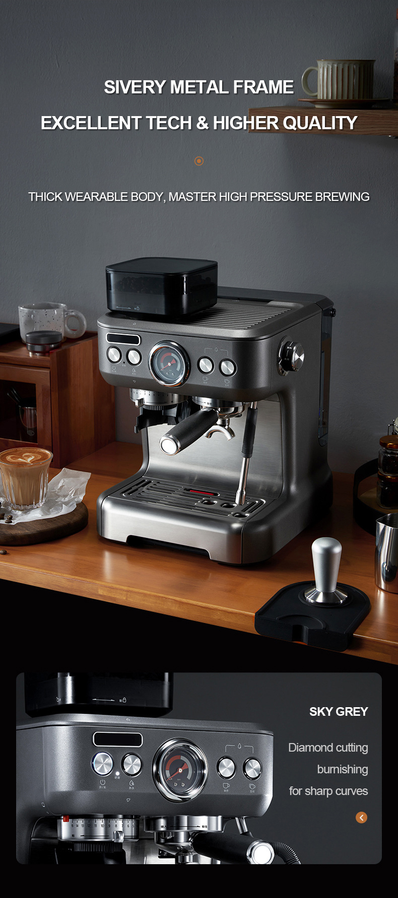 Macchina da caffè professionale macchina per caffè espresso automatica