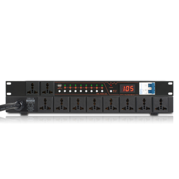 XTUGA XR-728 Professional Power Sequencer with Surge Protection and LED Display