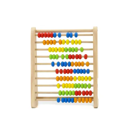 Montessori Wooden Toys: Bead Abacus Counting Number Frame for Kids Math Learning