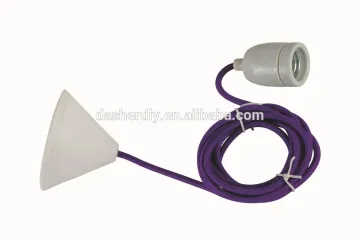 E27 CE ceramic pendant lamp / lighting with plastic / metal / plastic ceiling rose