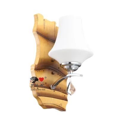 Wooden wall lamp lighting