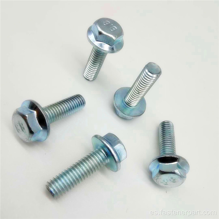 pernos de brida hexagonal con tornillo de diente acolchado