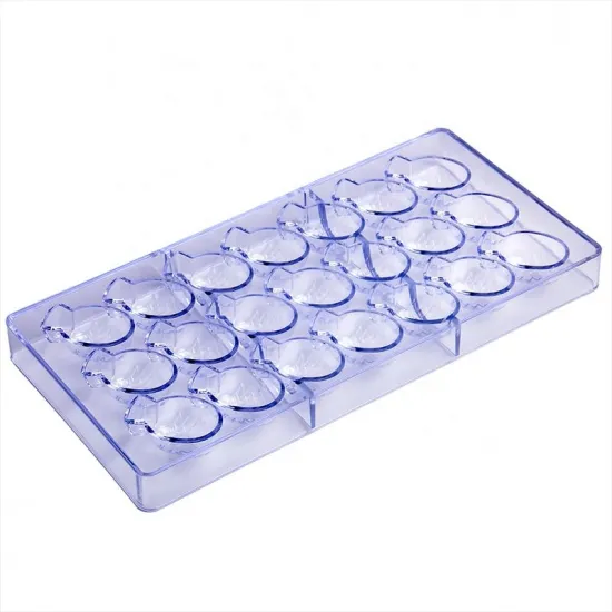 3D Pineapple Shape 21 Cavity Fondant Cake Candy Mold - Clear Plastic Chocolate Mold for Baking