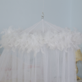 Bed Canopy Hanging White Feather Umbrella Mosquito Net