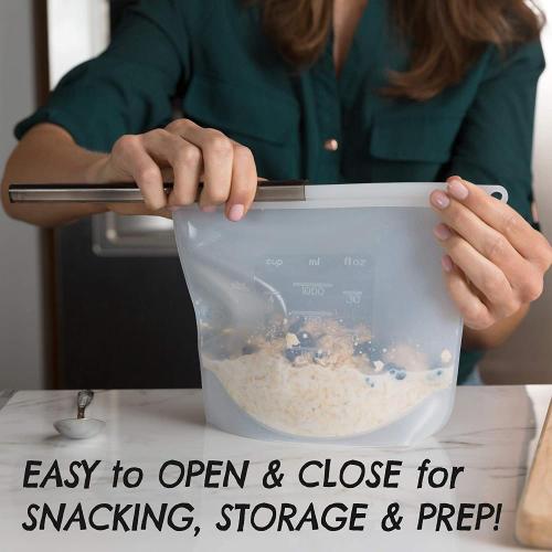 BPA free reusable silicone food storage bags