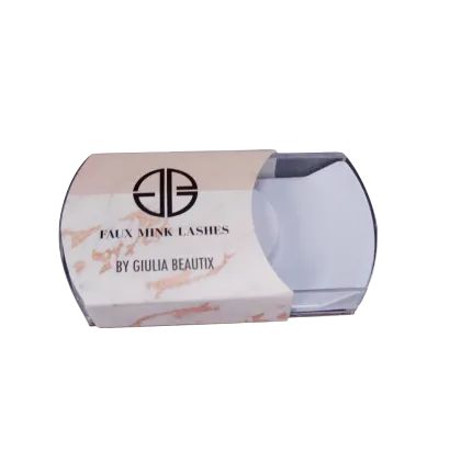 Custom Round Plastic Cases Eyelashes Paper Box