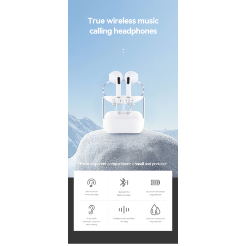 Transparent Cover TWS Wireless Earbuds