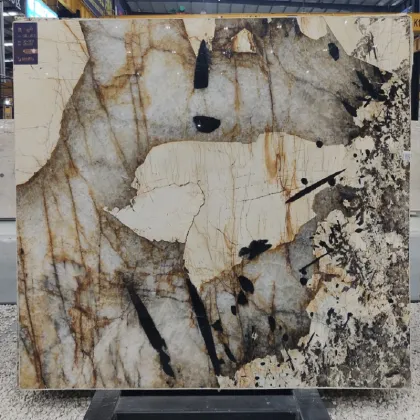 Natural Brazilian Quartzite Pandora White Marble for Luxury Indoor Decoration