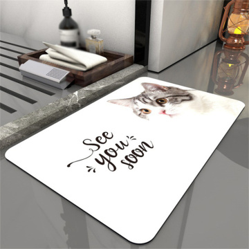Quick Drying & Washable Non-Slip Cartoon Diatom Mud Bath Mat