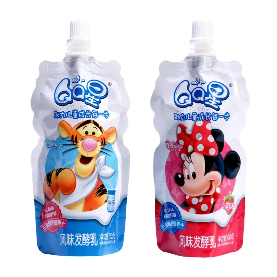 Spout Pouches With Cap Milk Packaging Bag