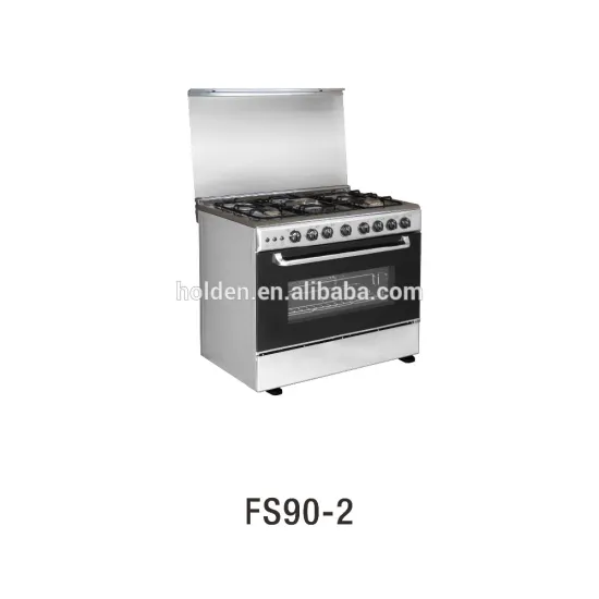 CE standard 5 burner free standing electric gas oven