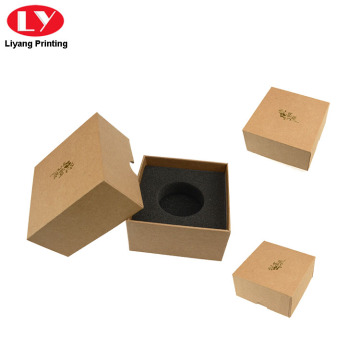 Brown Kraft Paper Perfume Box with Foam Insert