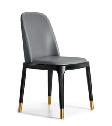 Modern Leather Dining Chair for Home and Restaurant