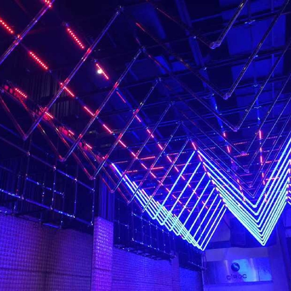 Színes színű DMX512 programozható LED függőleges cső