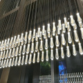 Dangling glass crystal modern led pendant light