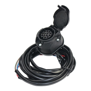 Waterproof 13Pin Trailer Socket Kit with 2m Cable, Screws, and Cable Ties for Car Trailers