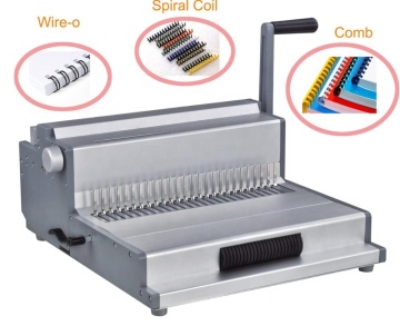 3-in-1 Multifunction Binding Machine: Comb, Wire-O, and Spiral Coil