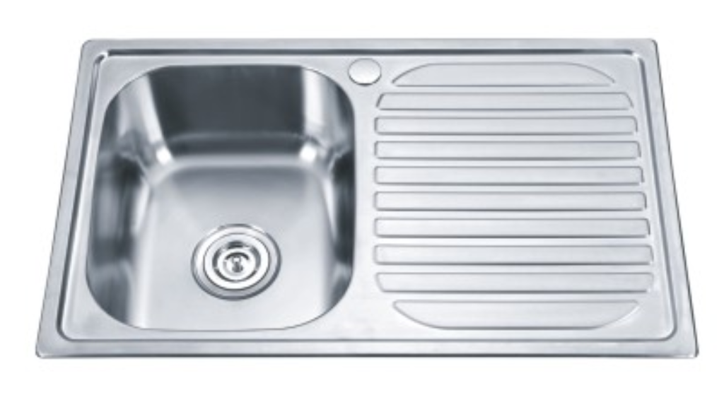 Chậu rửa bát đơn bằng thép không gỉ có cống thoát nước