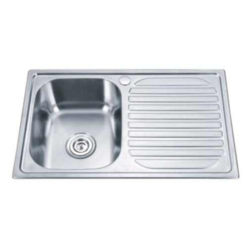 Chậu rửa bát đơn bằng thép không gỉ có cống thoát nước