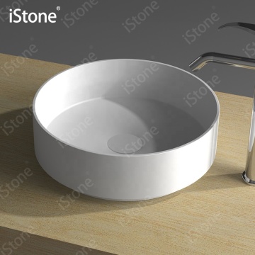 Solid Surface Stone Resin Small Round Basin WD38534