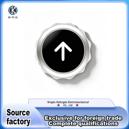 Elevator Button with Glass Insert and Lighting