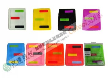 Pink / Yellow Non-stick Lego Blocks Series Ipad Silicone Cases For Ipad 2 Or Ipad 3