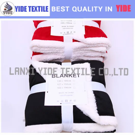 China blanket Professional heavy polyester fleece blanket sherpa