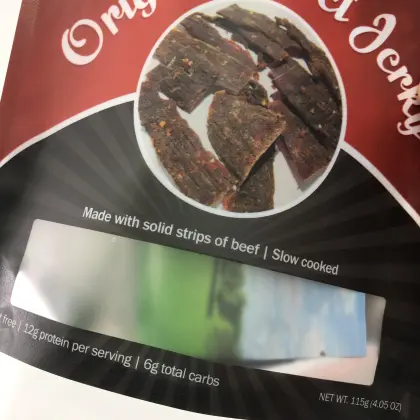 Customized printing Beef Jerky Fish Jerky Bag 3 side seal pouch bag For Beef Pork Chicken Packaging Bag