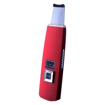 Portable ion facial skin scrubber for deep facial cleaning, acne/wrinkle removal