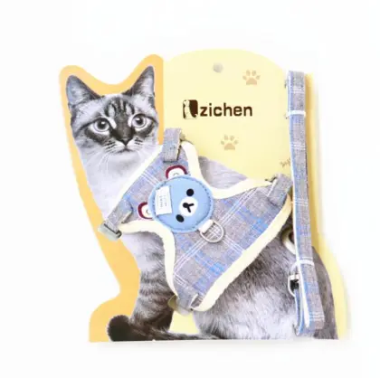 Top quality custom multicolor adjustable cartoon cat harness