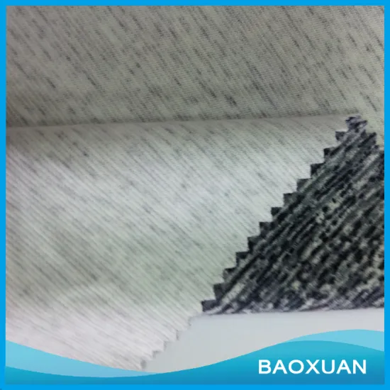 polyester rayon spandex Roma fabric printed grey malange