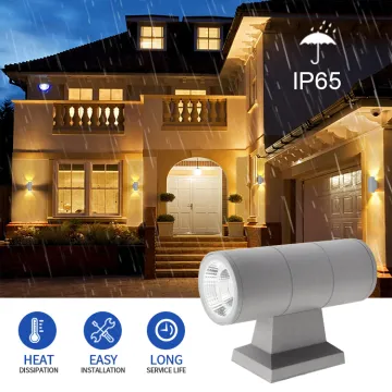 Grey Color Up and Down Outdoor Wall Light