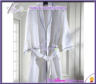 hotel ladies bathrobes, waffle ladies bath robes, cheap spa robes in waffle, white robes
