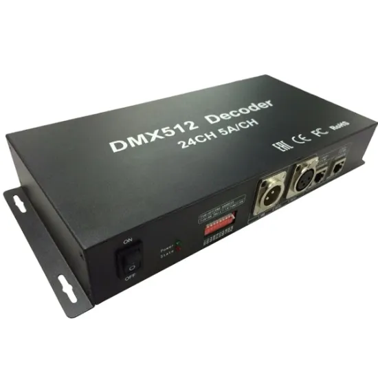 6CH 24CH PWM Constant Voltage LED Driver with DMX LED Decoder for RGB Strip