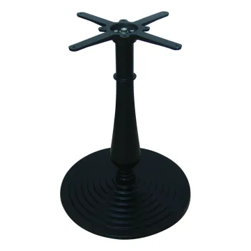 Matte Black Round Cast Iron Table Base