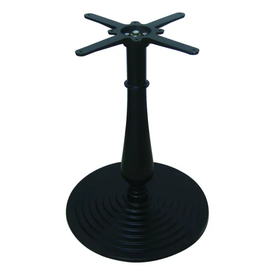 Matte Black Round Cast Iron Table Base