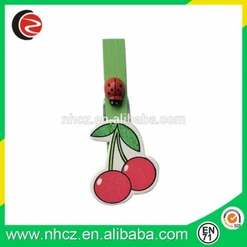 High quality cherry shape wood clip
