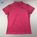 Camisas pólo rosa unissex de logotipo personalizado