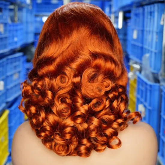 250% Density 13x4 Lace Front Medium Long Spring Curly Human Hair Wig