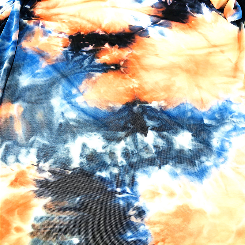 Hotselling Fashion Tie Dyed Mesh Fabric