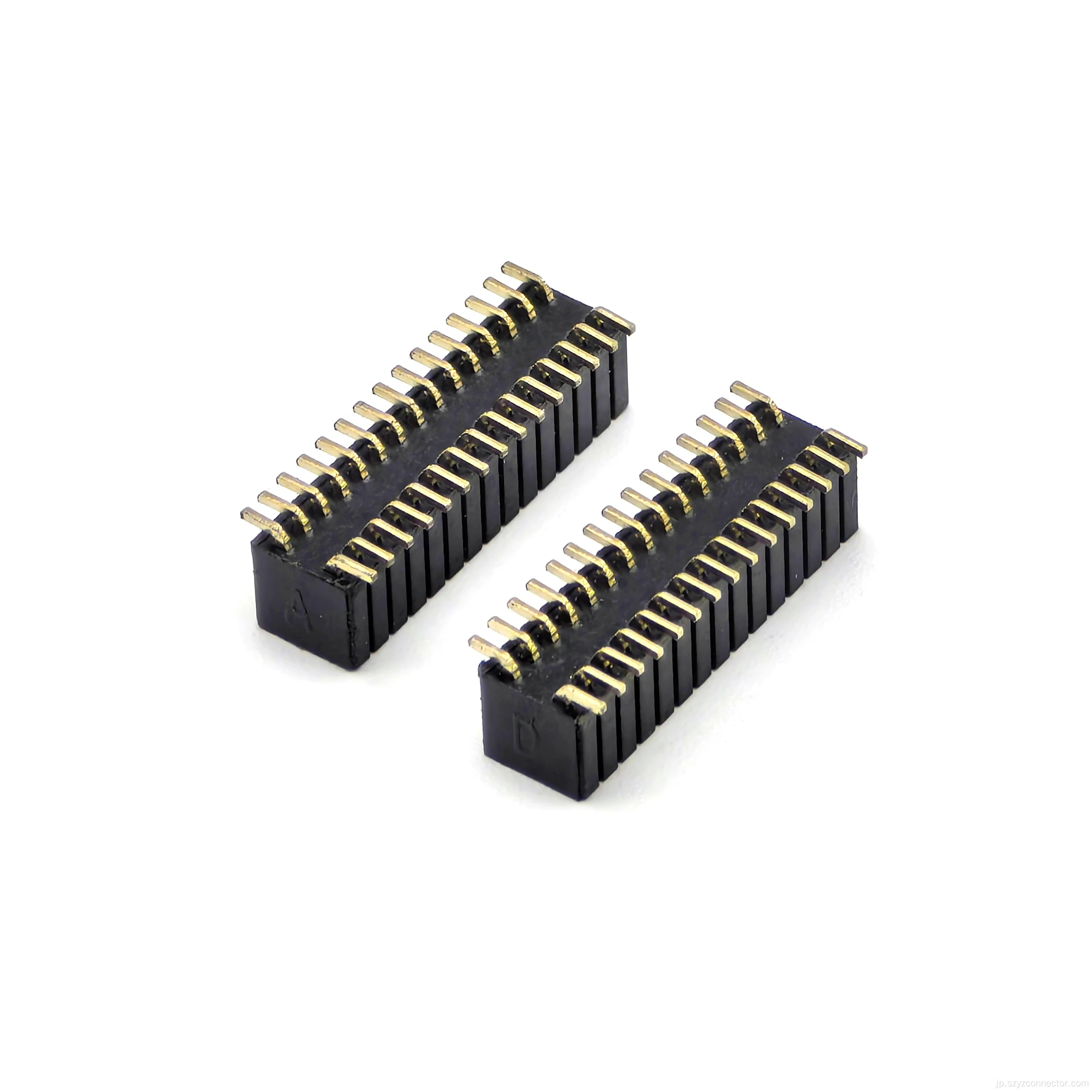 1.27mm メスヘッダー 2 列 SMT 30P