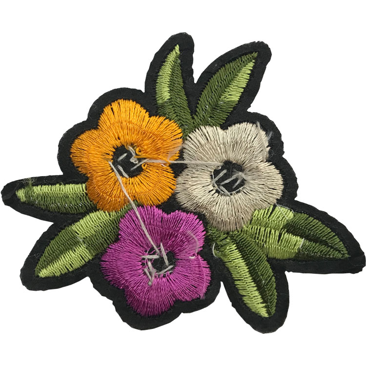 leaf patch embroidery