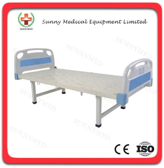 SY-R012 lowest price ABS Flat Bed unfold medical care bed