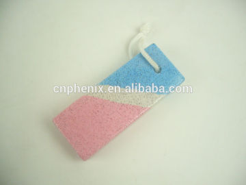 Square double color pumice stone